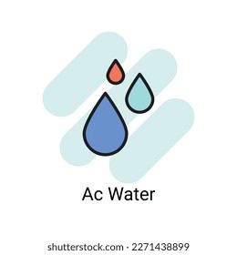 Ac water icons design stock illustration.