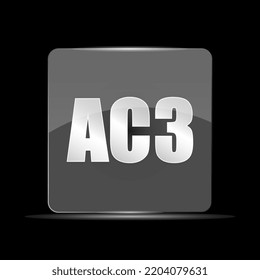 AC3 File Icon, Flat Design Style