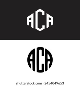 ACA letter creative modern elegant swoosh logo design