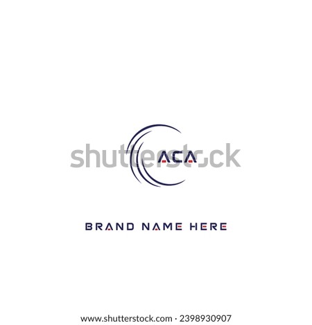 ACA logo. A C A design. White ACA letter. ACA, A C A letter logo design. Initial letter ACA linked circle uppercase monogram logo. A C A letter logo vector design.  Imagine de stoc © 