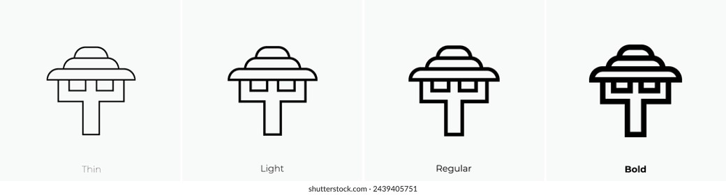 acacia icon. Thin, Light Regular And Bold style design isolated on white background