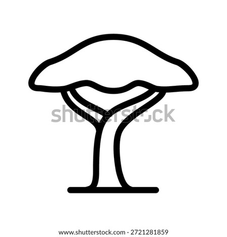 Acacia Icon Tree Line Vector