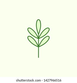 acacia with simple color element icon