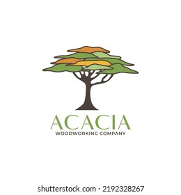 Acacia Tree Logo Icon Design