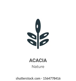 Acacia vector icon on white background. Flat vector acacia icon symbol sign from modern nature collection for mobile concept and web apps design.