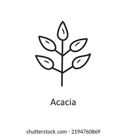 Acacia vector Outline Icon Design illustration. Nature Symbol on White background EPS 10 File