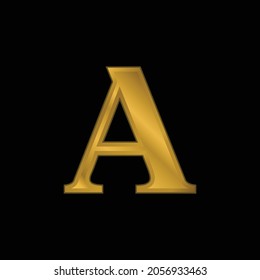 Academia Edu gold plated metalic icon or logo vector