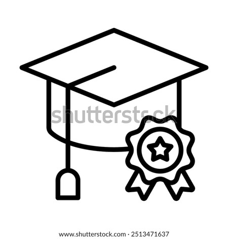 Academic Achievement icon line vector illustration