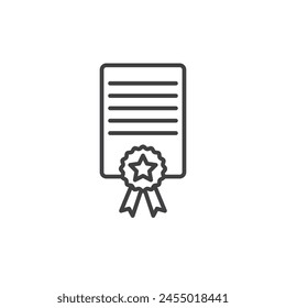 Academic Achievement Icons. Diploma, Certificate, and Licence Document Symbols