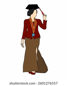 Academic Achievement – Woman in Graduation Attire