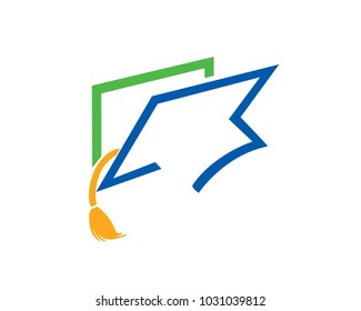 Academic Admission symbolised with Folder and Cap