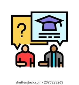 academic advising college teacher color icon vector. academic advising college teacher sign. isolated symbol illustration