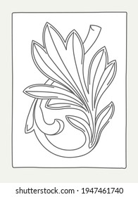 Academic art element. Gypsum rosette. Vector illustration