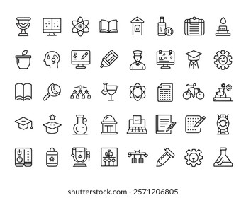 Academic Award Line Art Icon for Excellence