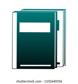 Academic book isolated blue lines