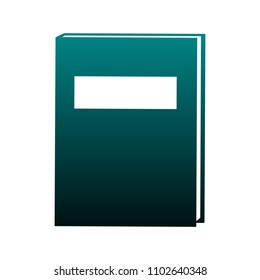 Academic book isolated blue lines