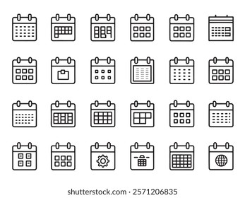 Academic Calendar Icon Yearly Schedule Guide