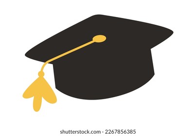 Academic cap flat icon Special clothing. Vector illustration