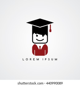 academic college student avatar vector art illustration