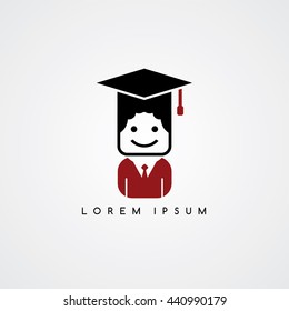 academic college student avatar vector art illustration