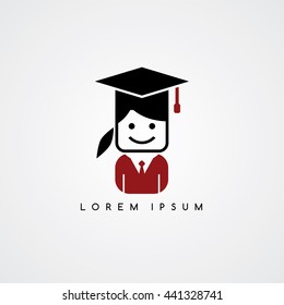 academic college student avatar vector art illustration