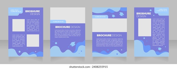 Academic communities blank brochure layout design. University group. Vertical poster template set with empty copy space for text. Premade corporate reports collection. Editable flyer paper pages