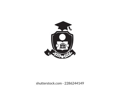 Silhouette-Logo und Schulsymbol