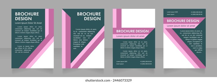 Academic conference presentation blank brochure layout design. Vertical poster template set with empty copy space for text. Premade corporate reports collection. Editable flyer paper pages