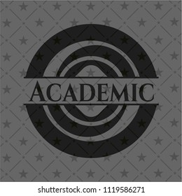 Academic dark emblem. Retro