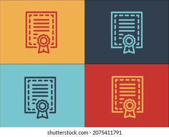 Academic Degree Logo Template, Simple Flat Icon Of academic,college,degree