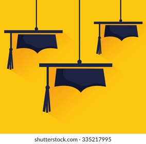 Academic education and elearning graphic design, vector illustration