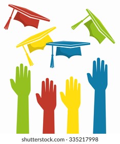Academic education and elearning graphic design, vector illustration