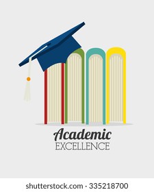 Academic Education And Elearning Graphic Design, Vector Illustration