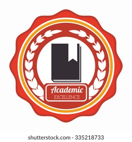 Academic education and elearning graphic design, vector illustration
