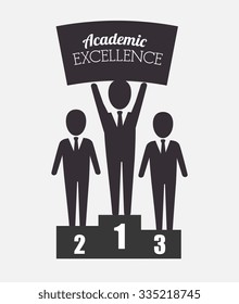 Academic education and elearning graphic design, vector illustration