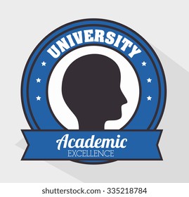 Academic education and elearning graphic design, vector illustration