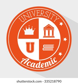 Academic education and elearning graphic design, vector illustration