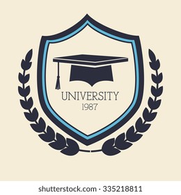 Academic education and elearning graphic design, vector illustration