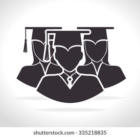 Academic education and elearning graphic design, vector illustration