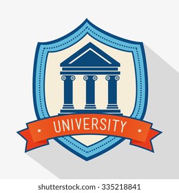Academic education and elearning graphic design, vector illustration