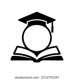Emblema Acadêmico com Boné de Graduação e Laurel