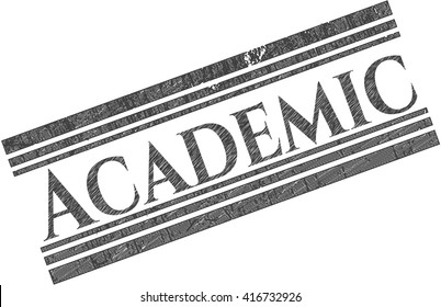 Academic emblem with pencil effect