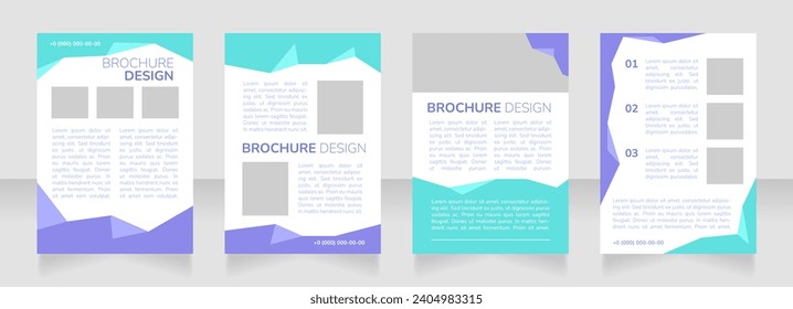 Academic enrichment program blank brochure layout design. Study skills. Vertical poster template set with empty copy space for text. Premade corporate reports collection. Editable flyer paper pages