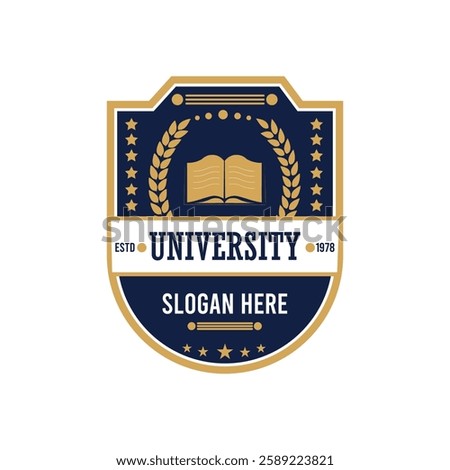 Academic Excellence Emblem for Universities and Educational Institutions Badge Design Icon Logo