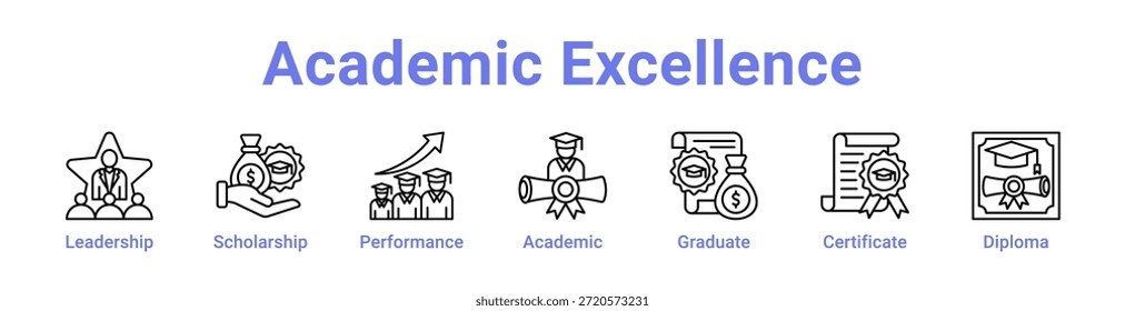 Academic Excellence-Symbol-Banner und -Kollektion