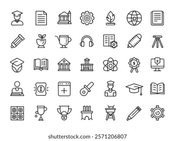 Academic Excellence Line Art Icon Ideas