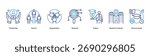 Academic Foundation web banner icon vector illustration featuring Scholarship, Alumni, Organization, Research, Tuition, Research Institute, and Extracurricular.