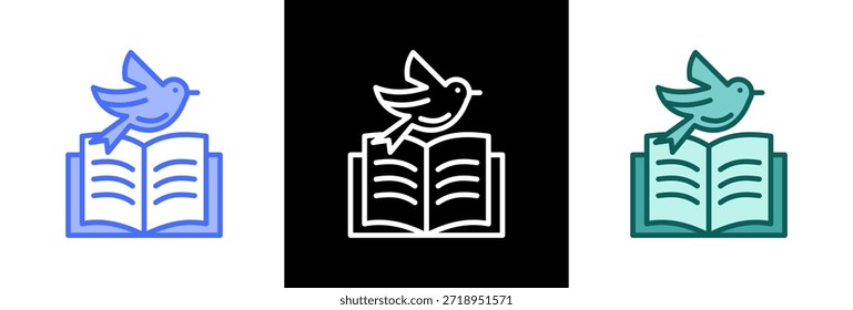 Academic Freedom Icon triple Vector Illustration