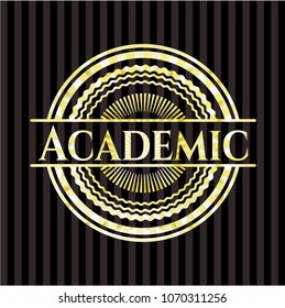 Academic gold emblem