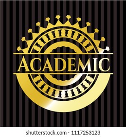 Academic gold emblem